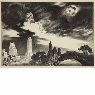 Lot 410 - Louis Lozowick ANGRY SKIES (FLINT 123)...