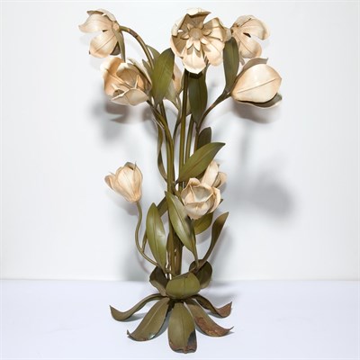 Lot 264 - Tole Tulip Centerpiece Height 28 inches.