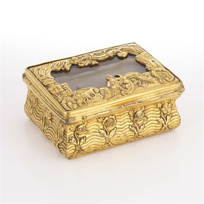 Lot 305 - Louis XV Gilt-Bronze and Agate Box Mid 18th...