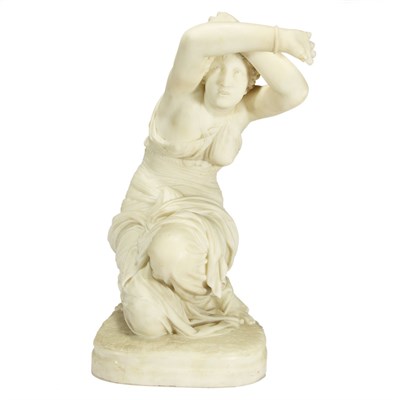 Lot 219 - Marble Statue of a Slave Girl After a model by...