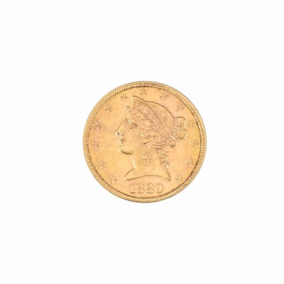 Lot 1187 - United States 1880 S $5 Liberty Attractive...