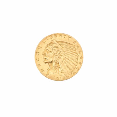 Lot 1185 - 1915 $2 1/2 Indian Choice Uncirculated with...