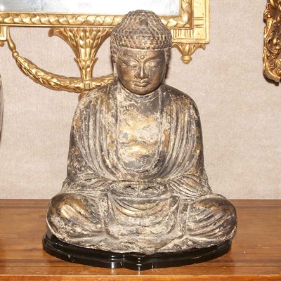 Lot 507 - Japanese Painted Metal Buddha Height 18 inches.