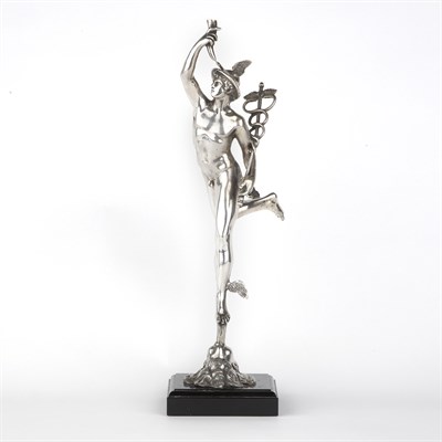 Lot 257 - Continental Silver Figure of Mercury After...