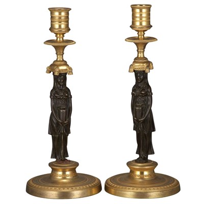 Lot 331 - Companion Pair of Empire Style Gilt and...