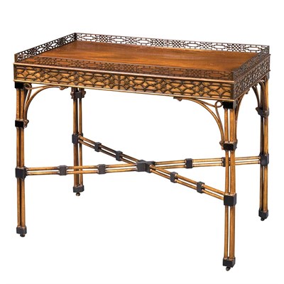 Lot 593 - George III Part Ebonized Mahogany Tea Table...