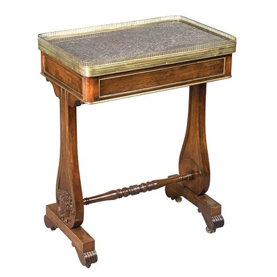 Lot 597 - Regency Brass Bound Rosewood Side Table Circa...