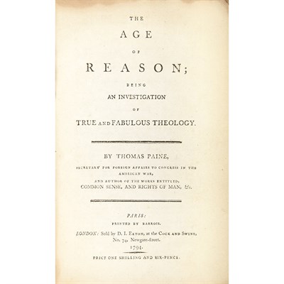 Lot 33 - PAINE, THOMAS Group of four works authored by...
