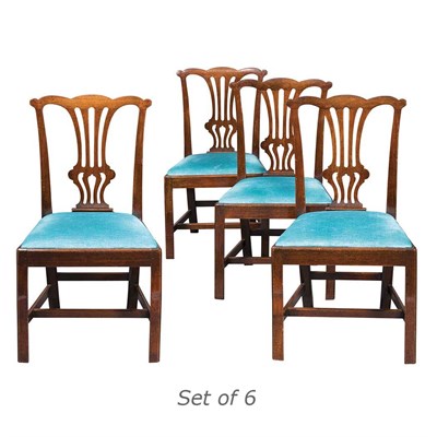 Lot 348 - Set of Six George III Mahogany Dining Chairs...