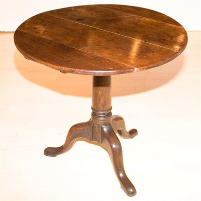 Lot 130 - George III Mahogany Tilt-Top Table Height 28...