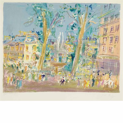 Lot 324 - Jean Dufy (1888-1964) [BOIS DE BOULOGNE] Color...