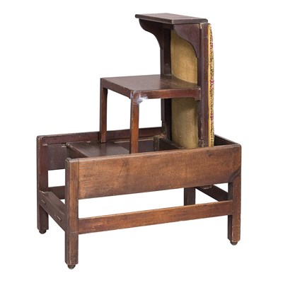 Lot 594 - George III Mahogany Metamorphic Stool/Library...