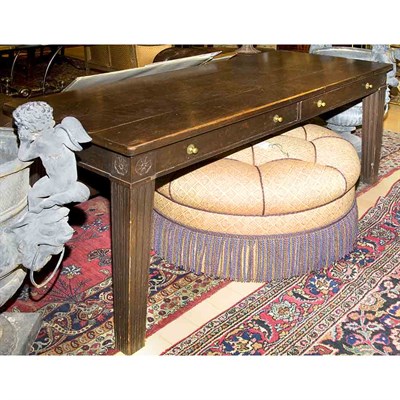 Lot 204 - George III Style Oak Library Table Height 30...