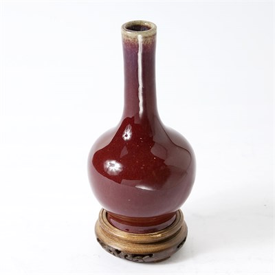 Lot 601 - Chinese Red Glazed Porcelian Vase Height 6...