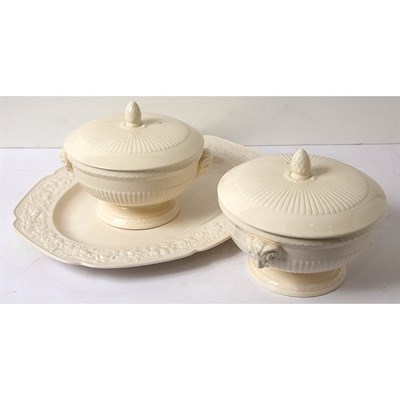 Lot 462 - Set of Three Wedgwood Creamware Tureens;...