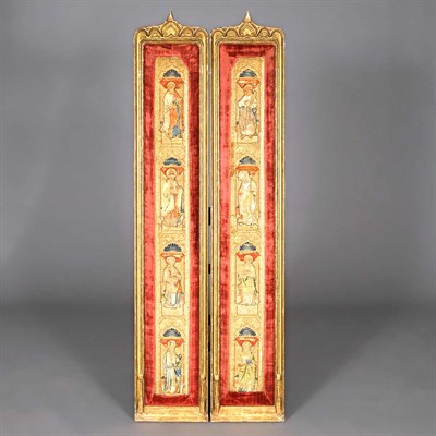 Lot 214 - Pair of Continental Needlework Panels...