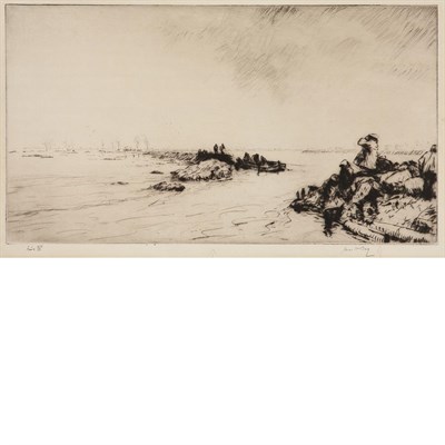 Lot 428 - James McBey (1883-1959) ALBERT BASIN, AMERDEEN;...