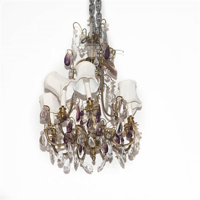 Lot 447 - Louis XV Style Gilt-Metal Eight-Light...