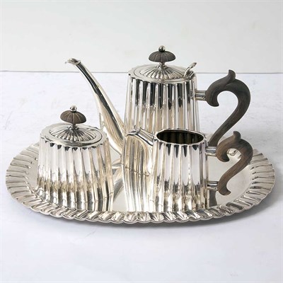 Lot 299 - Italian Sterling Silver Four-Piece Coffee...