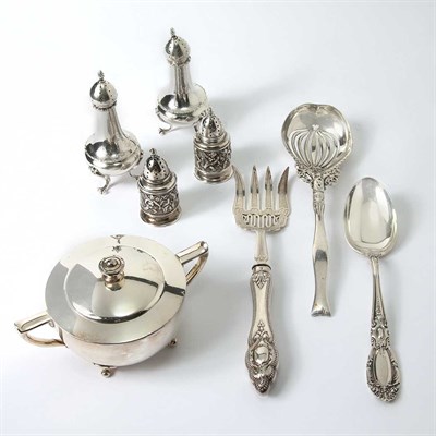 Lot 277 - Group of Sterling Silver Table Articles Total...