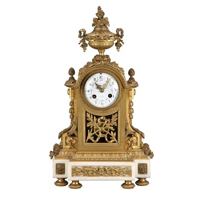 Lot 475 - Louis XVI Style Gilt-Bronze and White Marble...