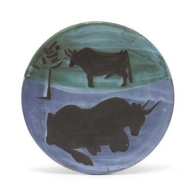 Lot 480 - Pablo Picasso TOROS (A.R. 161) Painted and...