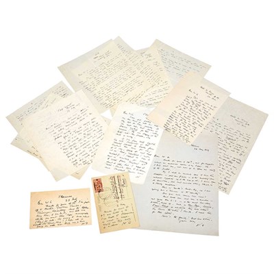 Lot 40 - DOUGLAS, NORMAN Collection of nine autograph...