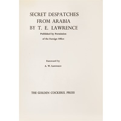 Lot 59 - [GOLDEN COCKEREL PRESS] LAWRENCE, T. E. Secret...