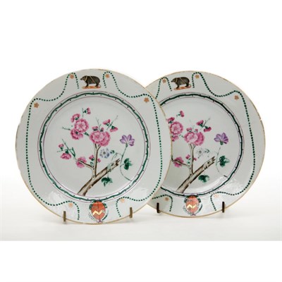 Lot 327 - Pair of Chinese Porcelain Plates Qianlong...