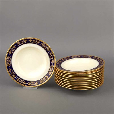 Lot 424 - Set of Twelve Mintons Gilt Decorated Porcelain...