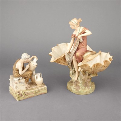 Lot 463 - Two Royal Dux Ceramic Figural Articles...