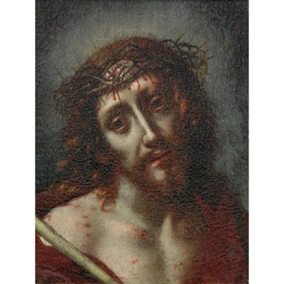 Lot 51 - Follower of Carlo Dolci The Man of Sorrows Oil...