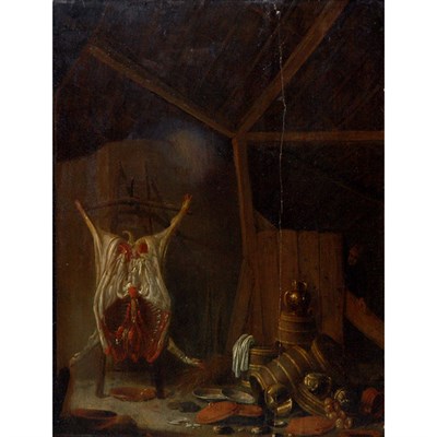 Lot 20 - School of Cornelis Saftleven Barn Interior...
