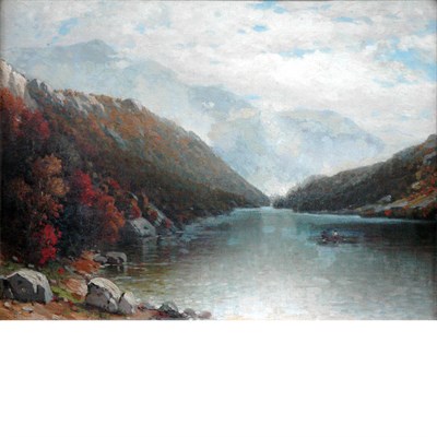 Lot 44 - George W. Waters American, 1832-1912 Boaters...