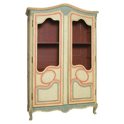 Lot 404 - Provincial Louis XV Style Painted Wire Door...