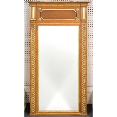 Lot 513 - Empire Style Parcel Gilt Wood Mirror Of...
