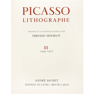 Lot 88 - [PICASSO, PABLO] MOURLOT, FERNAND. Picasso...