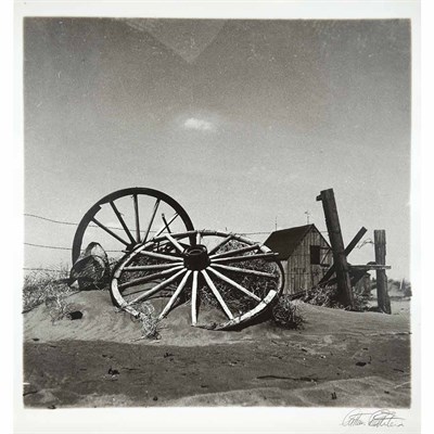 Lot 99 - ROTHSTEIN, ARTHUR [Wagon wheels at abandoned...