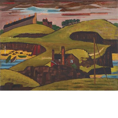 Lot 95 - Yohanan Simon Israeli, 1905-1976 Landscape...