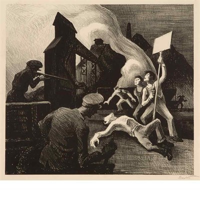 Lot 101 - Thomas Hart Benton (1889-1975) STRIKE (FATH 5)...