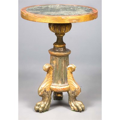 Lot 289 - Empire Style Carved and Gilt-Wood Side Table...