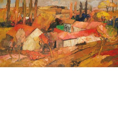 Lot 88 - Bernard Cathelin French, 1919-2004 Autumn in...