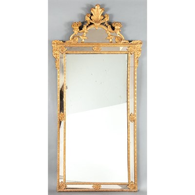 Lot 1393 - Louis XV Style Gilt-Wood Mirror Height 6 feet...