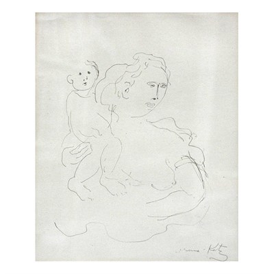 Lot 1052 - Mane-Katz French/Ukrainian, 1894-1962 Woman...