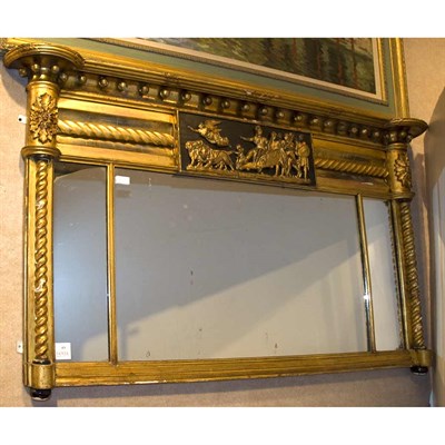 Lot 421 - Neoclassical Style Gilt-Wood Overmantel Mirror...