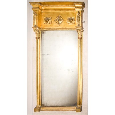 Lot 430 - Neoclassical Style Gilt-Wood Pier Mirror...