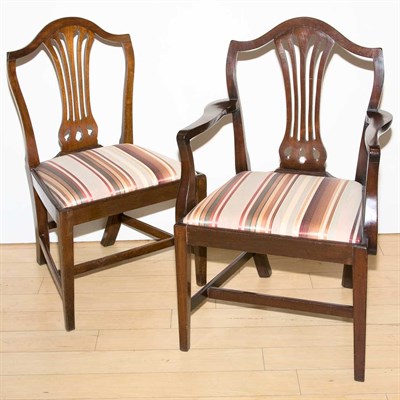Lot 435 - Set of Eight George III Style Mahogany Dining...