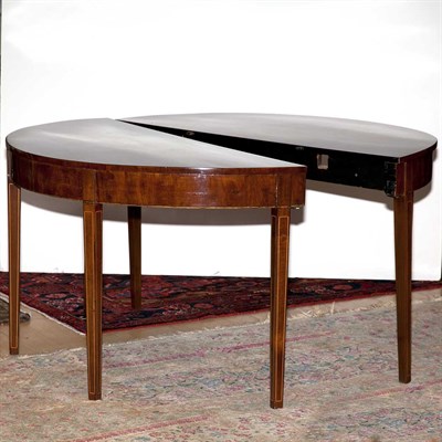 Lot 200 - Pair of George III Style Mahogany Demilune...