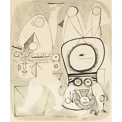 Lot 26 - Byron Browne American, 1907-1961 The Tumblers,...