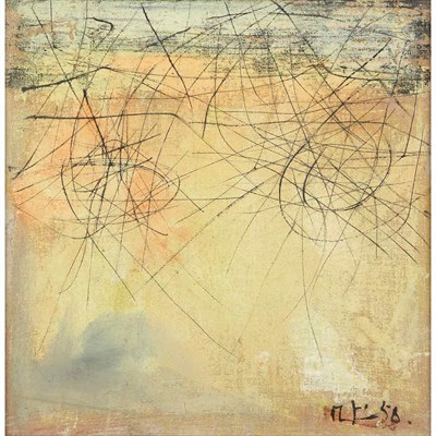 Lot 80 - Martin Bradley British, b. 1931 Straws in the...